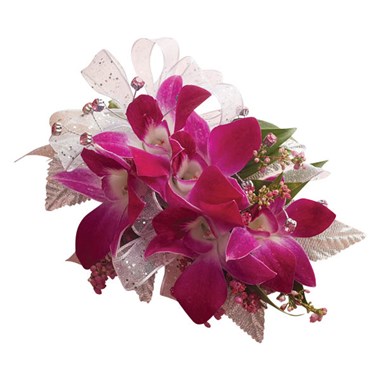 Purple Dendrobium Orchid Corsage